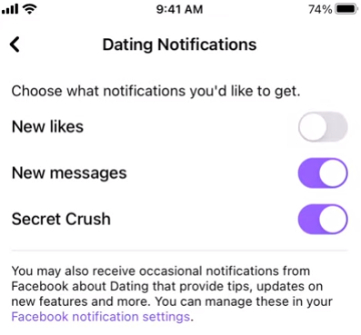 FB Dating Notifications