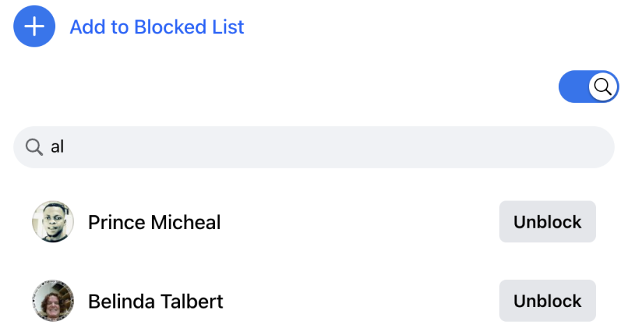 blocked users unblocking